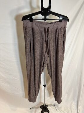 Alia Brown Twist-Waist Jogger Pants